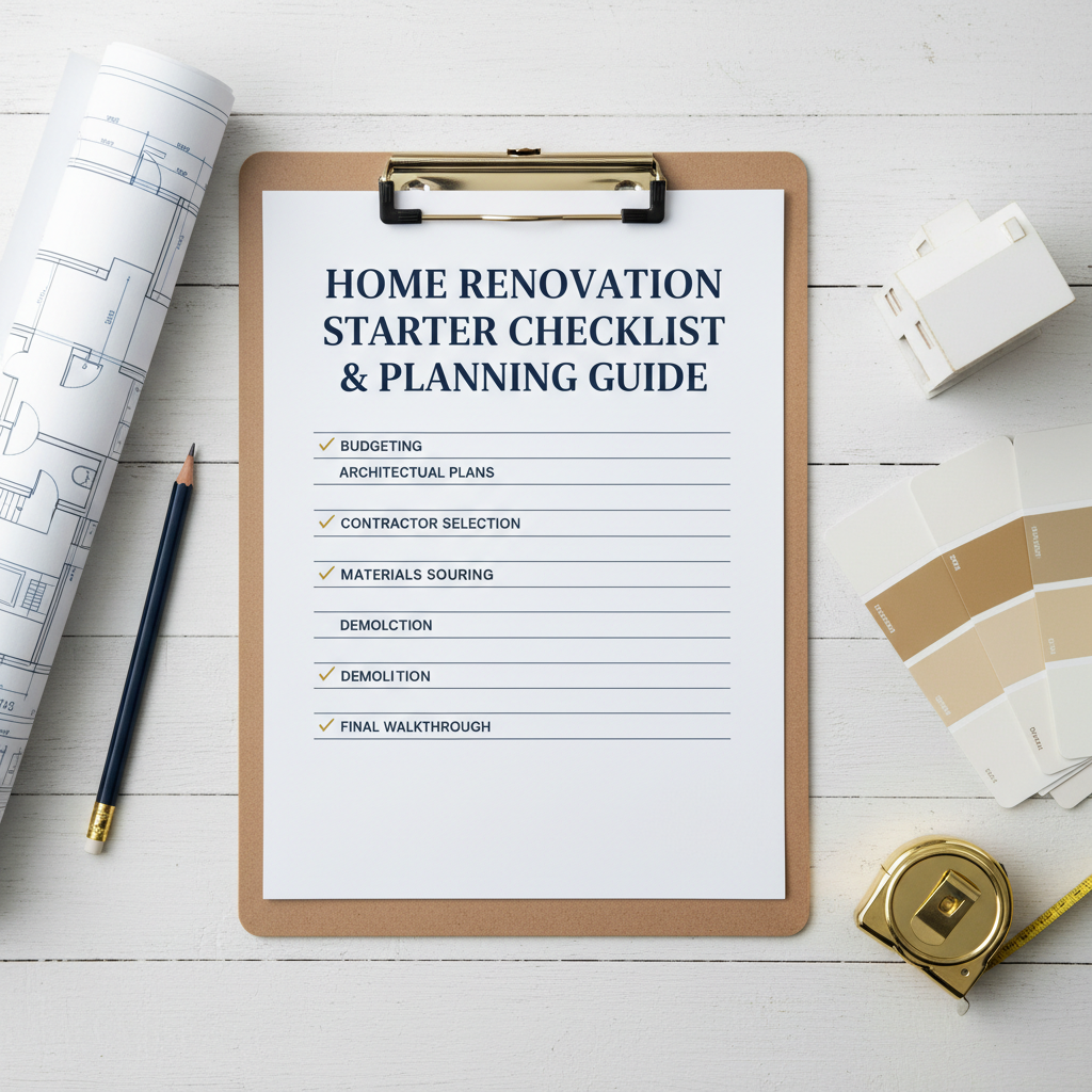 Home Renovation Starter Checklist And Planning Guide